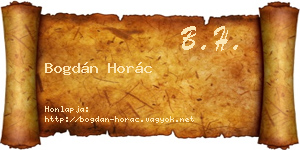 Bogdán Horác névjegykártya